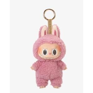 Pop MART Labubu Monsters Exciting Macaron Lychee Berry pink Vinyl Plush Pendant